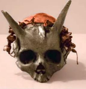 horned skull