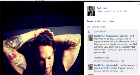 Carl Lentz Tattoos