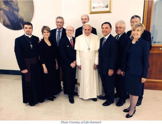 Pope Francis and delegation