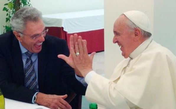 Robison High Fives Pope Francis