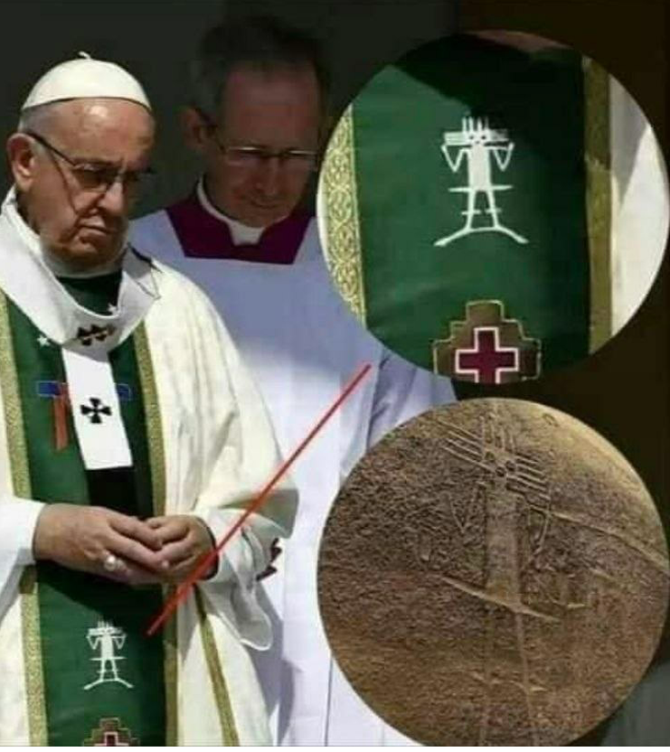 Why Does Pope Francis have an Ancient Alien Symbol on His Robes??